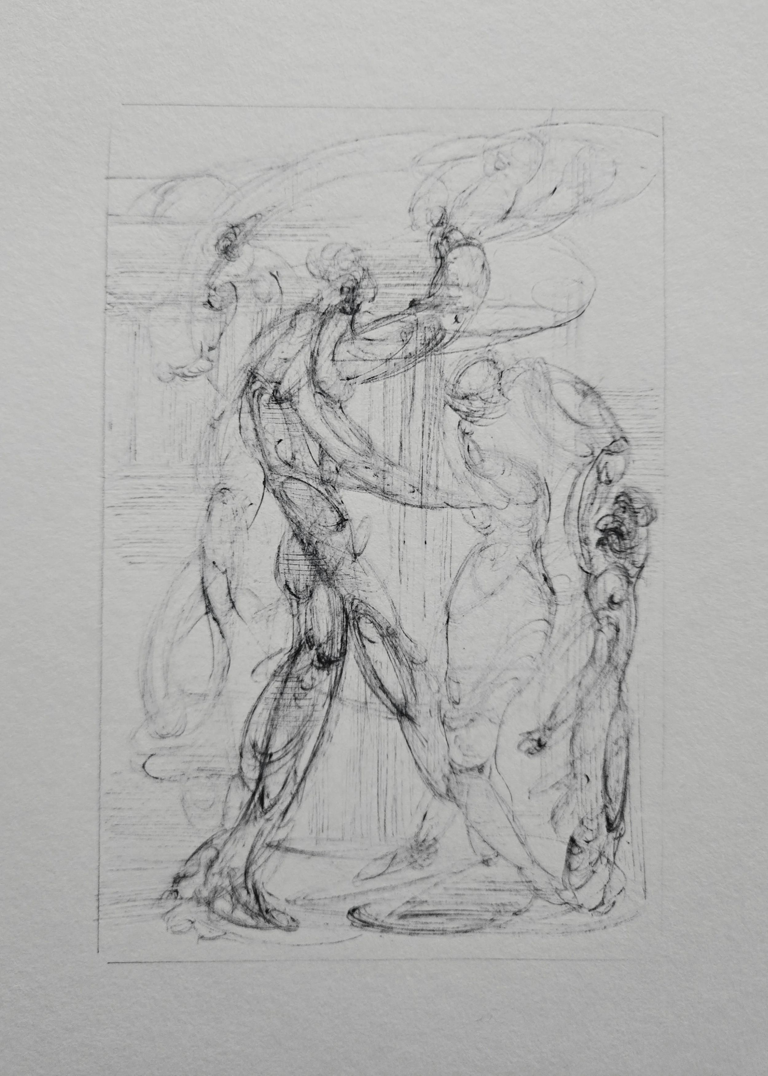 "Baptism" 2026. Ink on paper