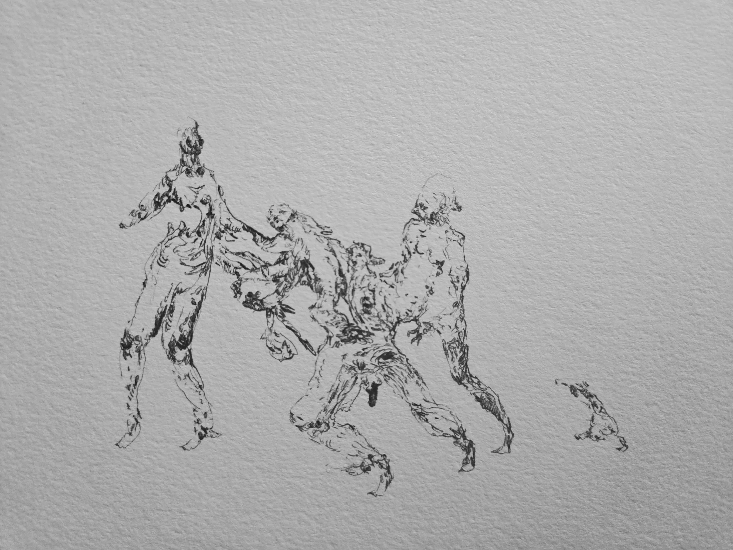 "Instigator" 2026. Ink on paper