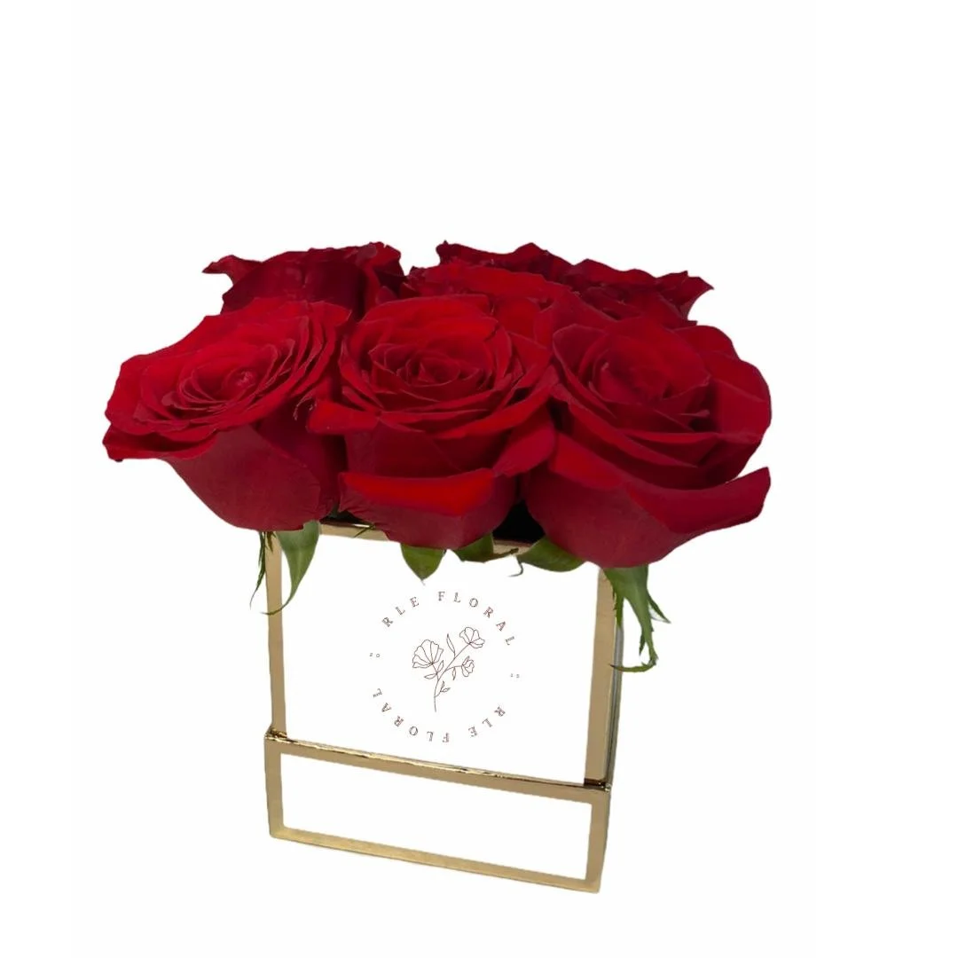 Modern Rose Box Arrangement