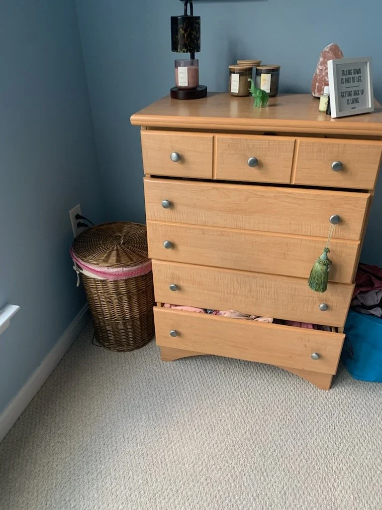 Dumfries furniture removal — dresser selected for removal to make room for new furniture.