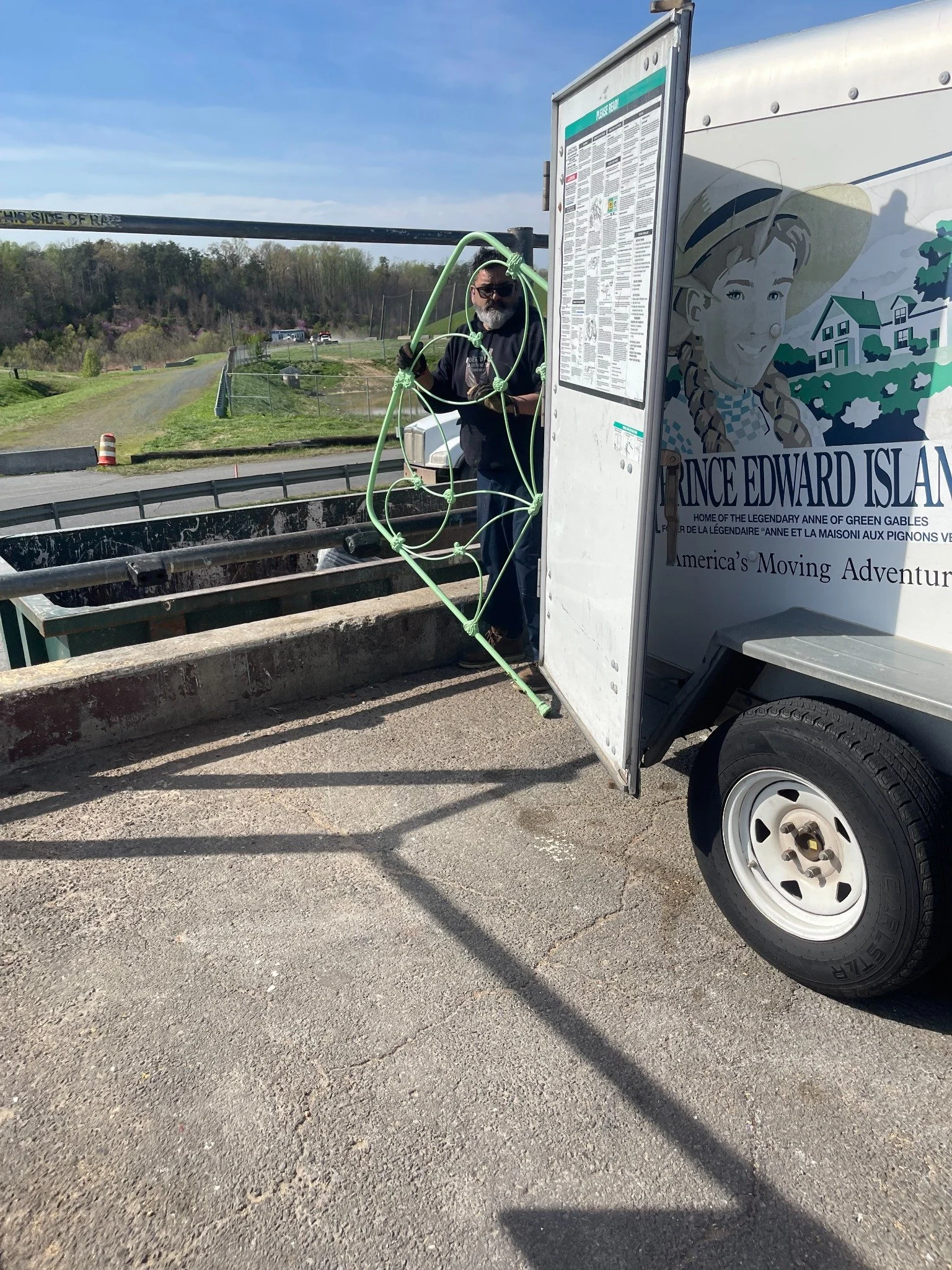 Woodbridge storage unit cleanout — unloading project materials.