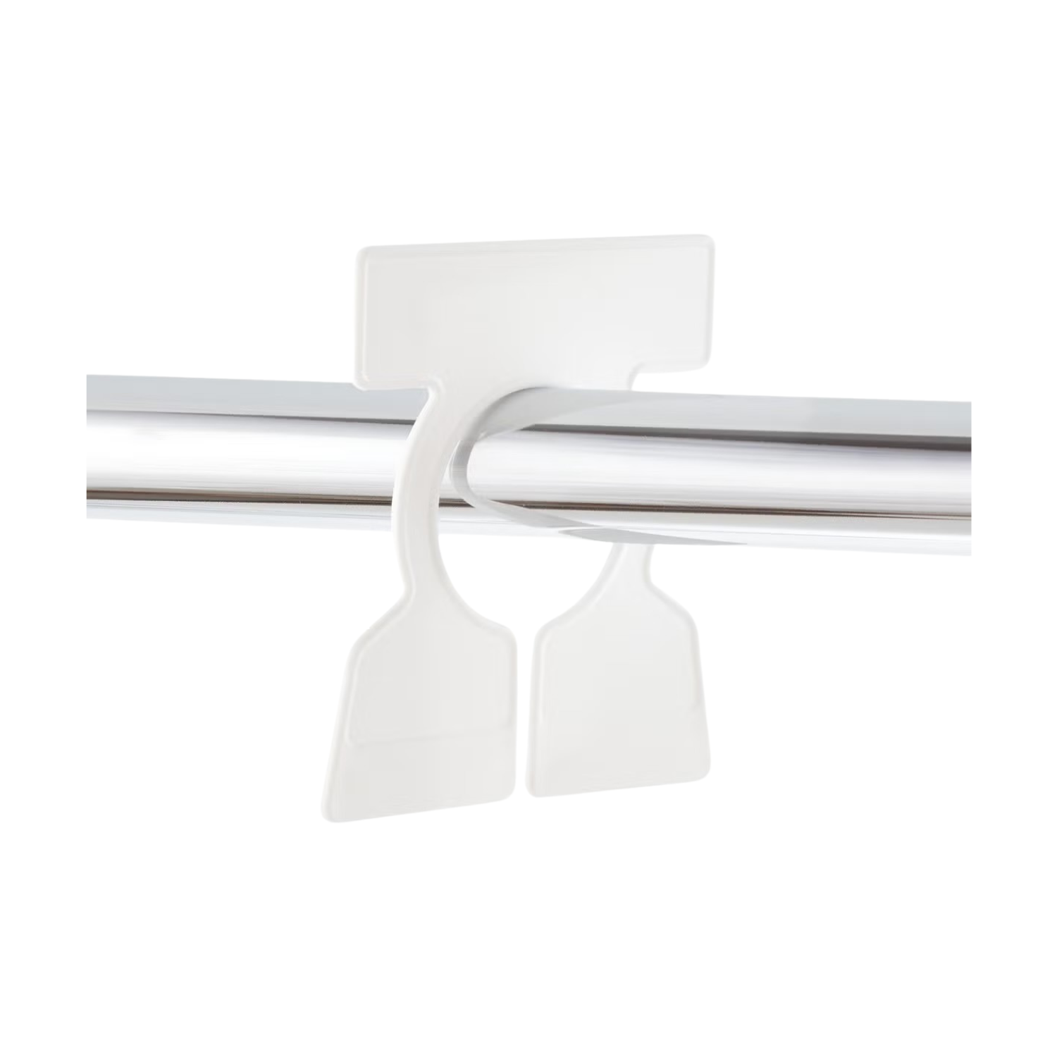 Close-up of a white binder clip securing papers or a file together.