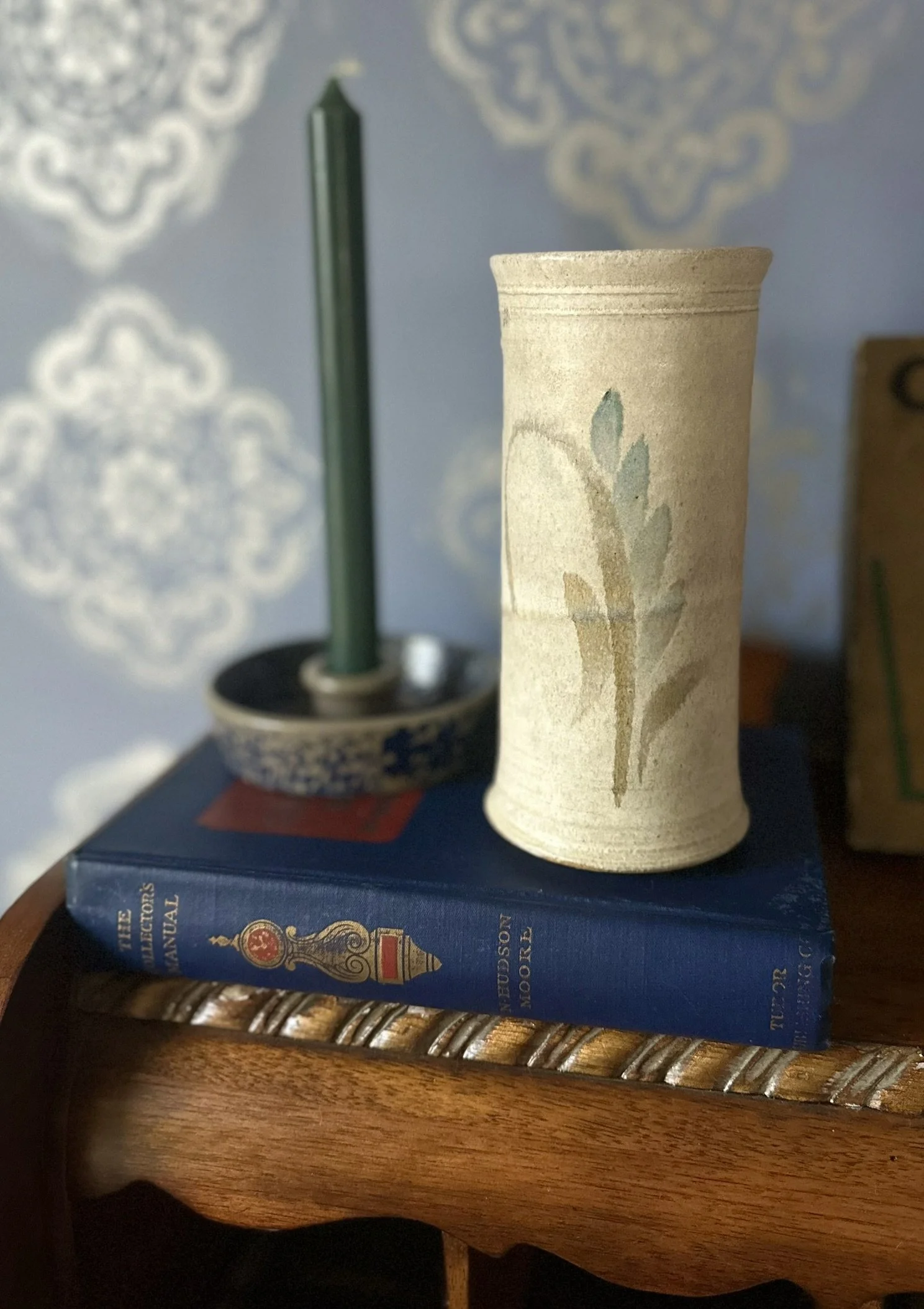 Mid-Century Modern ceramic stoneware vase, artist signed by Marcia Halperin