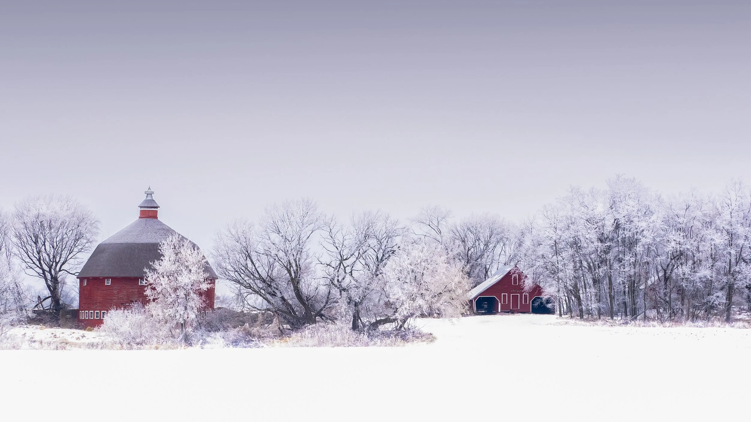 Round Barn Hoar Frost