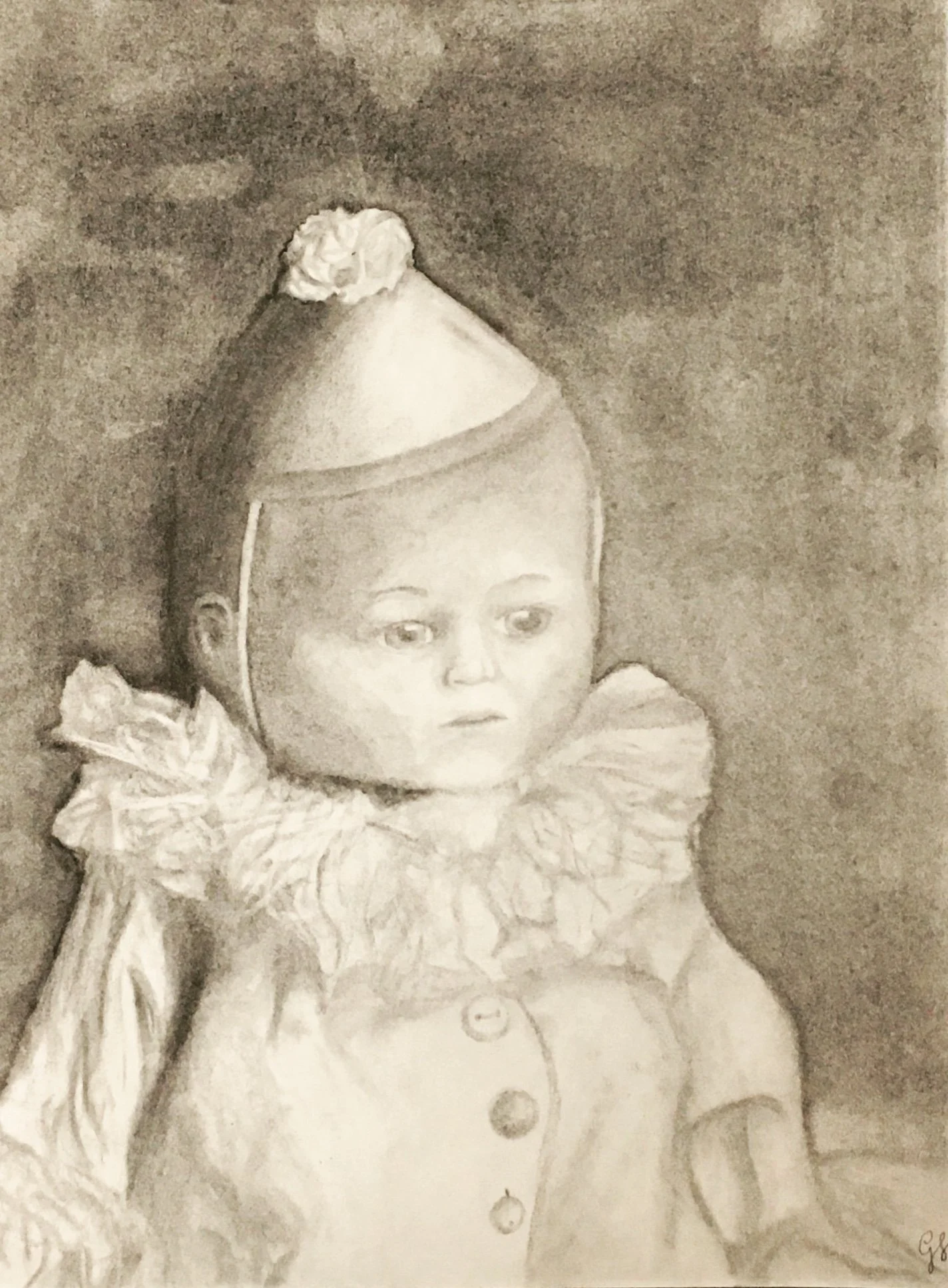 Benjamin - Charcoal on Paper by Goldie Snow