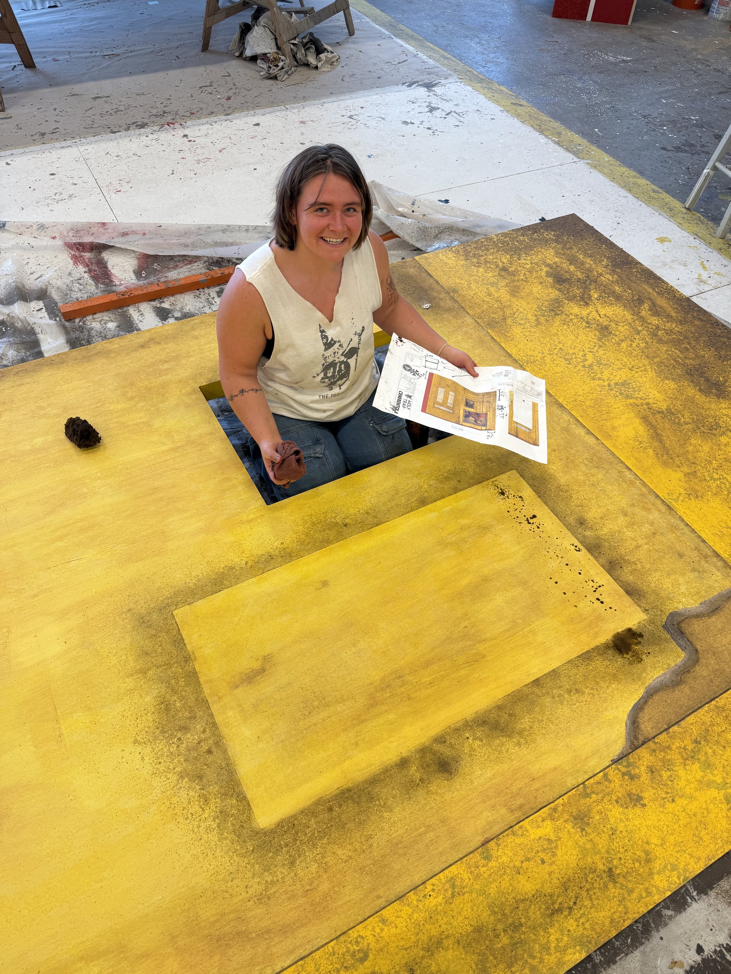 Goldie Snow sponging distressing