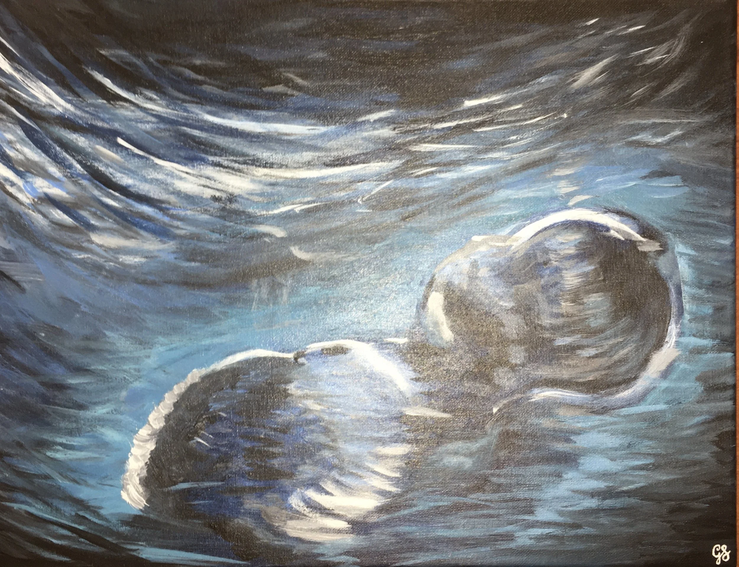 Snowflake - acrylic on canvas by Goldie Snow