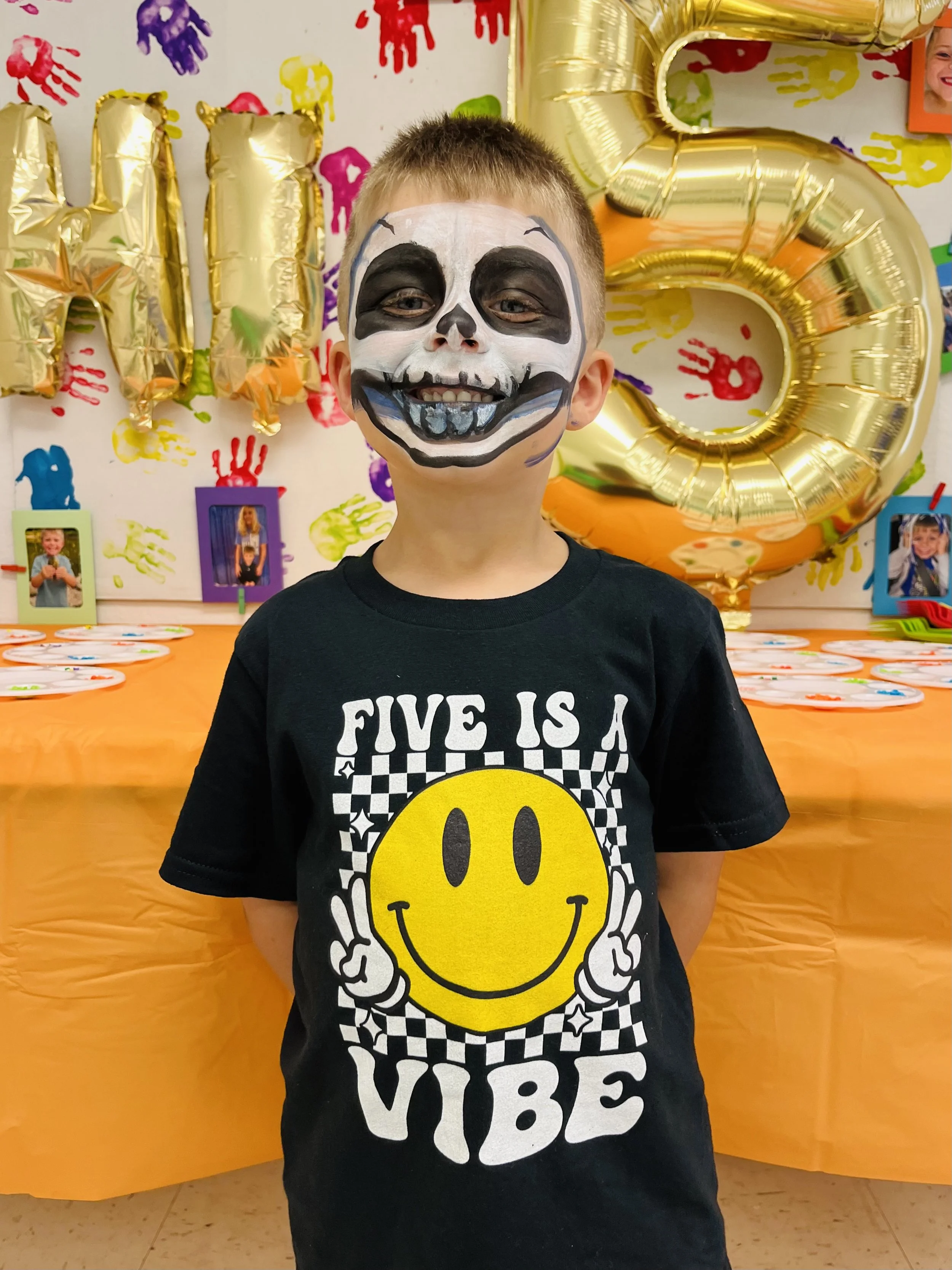 Skull - Child's face-painting by Goldie Snow
