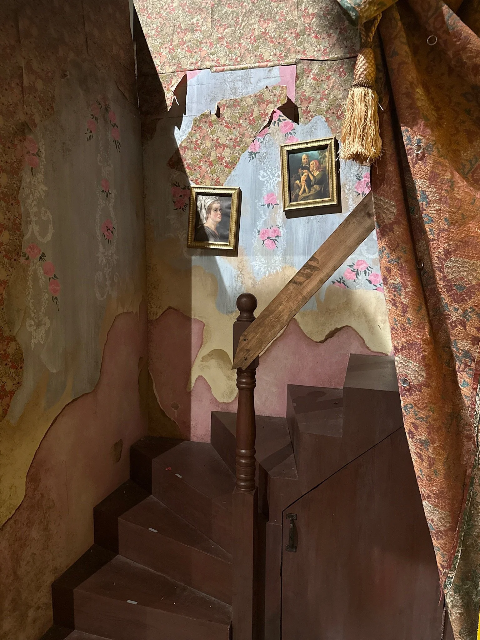 Faux Wallpaper, faux exposed drywall