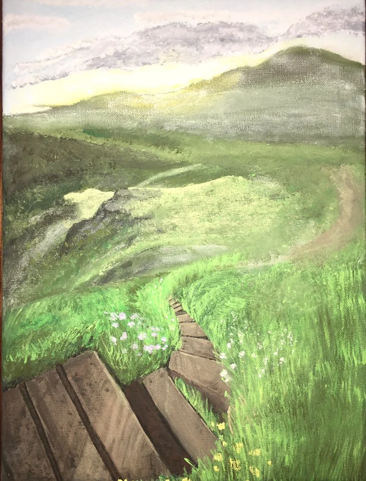 Into the light - Acrylic on Canvas by Goldie Snow