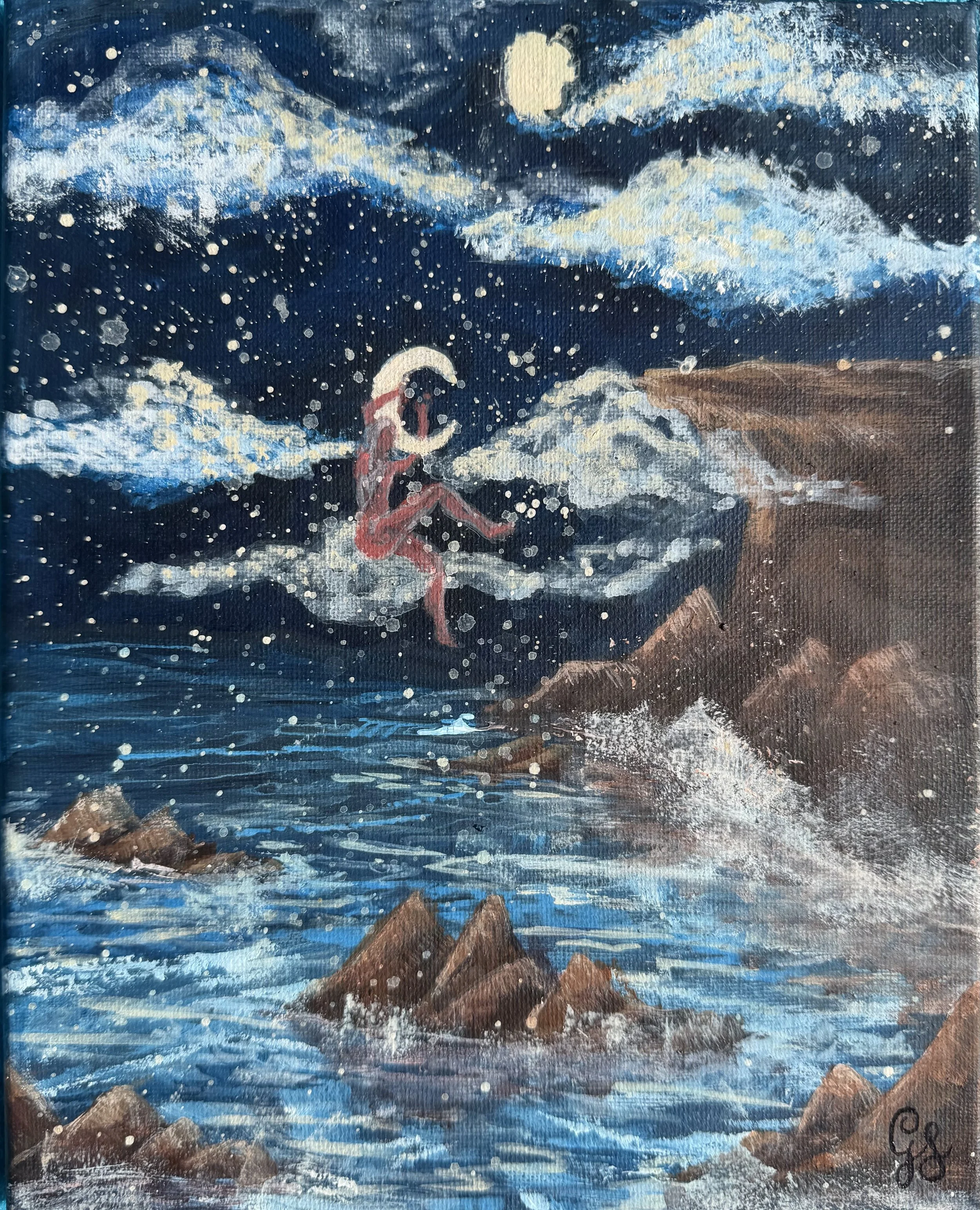 ruin and preservation - acrylic on canvas by Goldie Snow