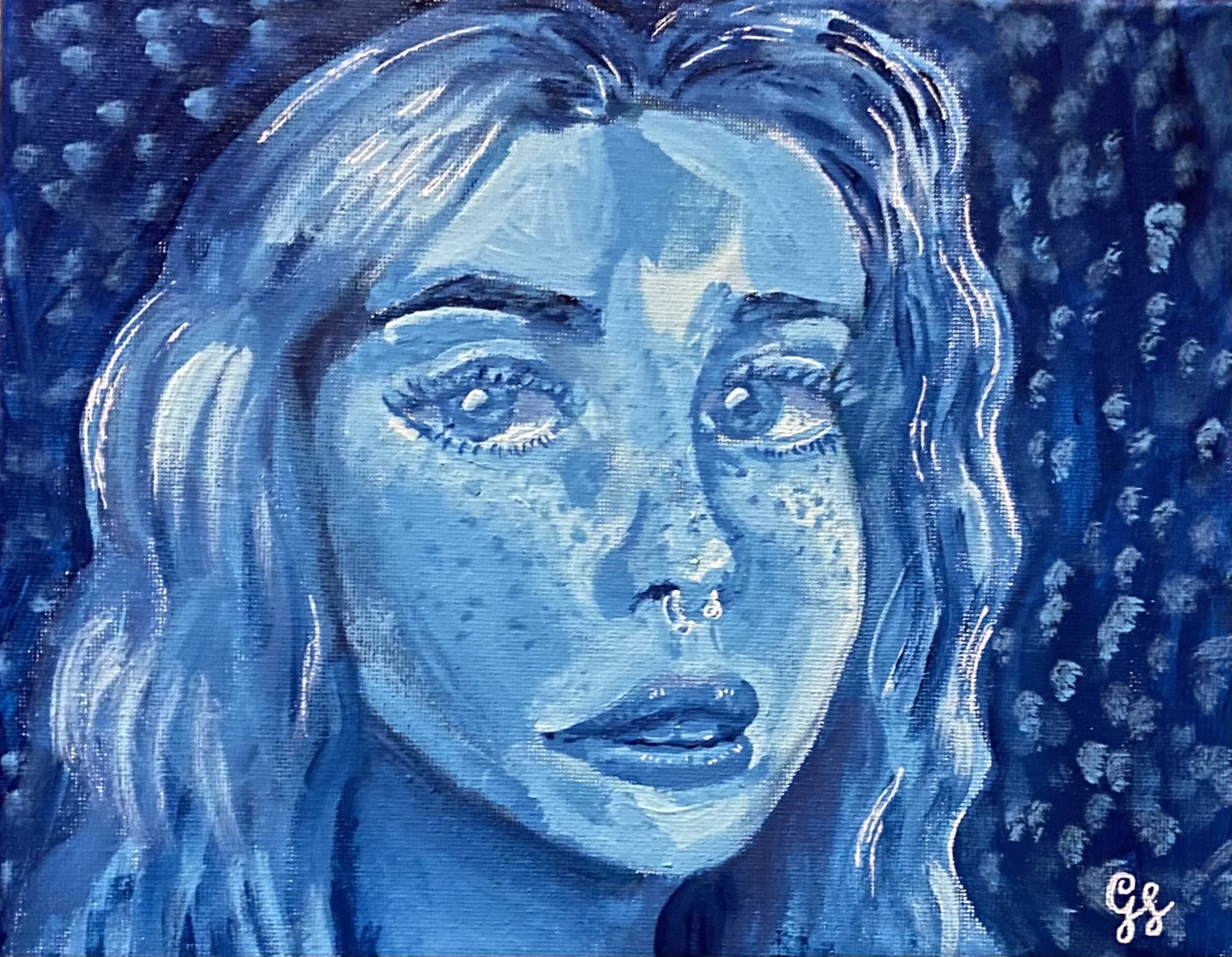 bull nose - acrylic on canvas by Goldie Snow