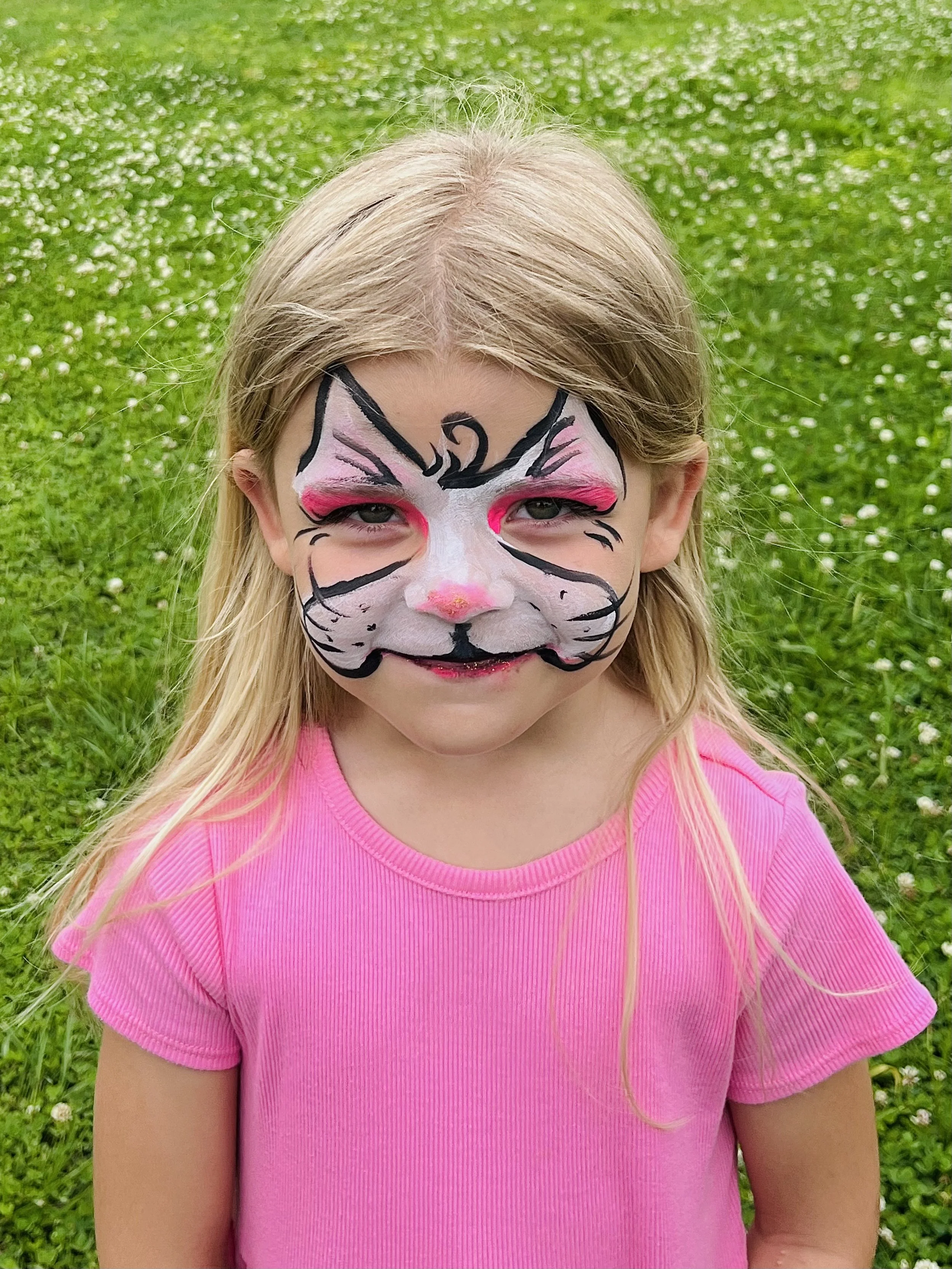 Pink Cat - Child's face-painting by Goldie Snow