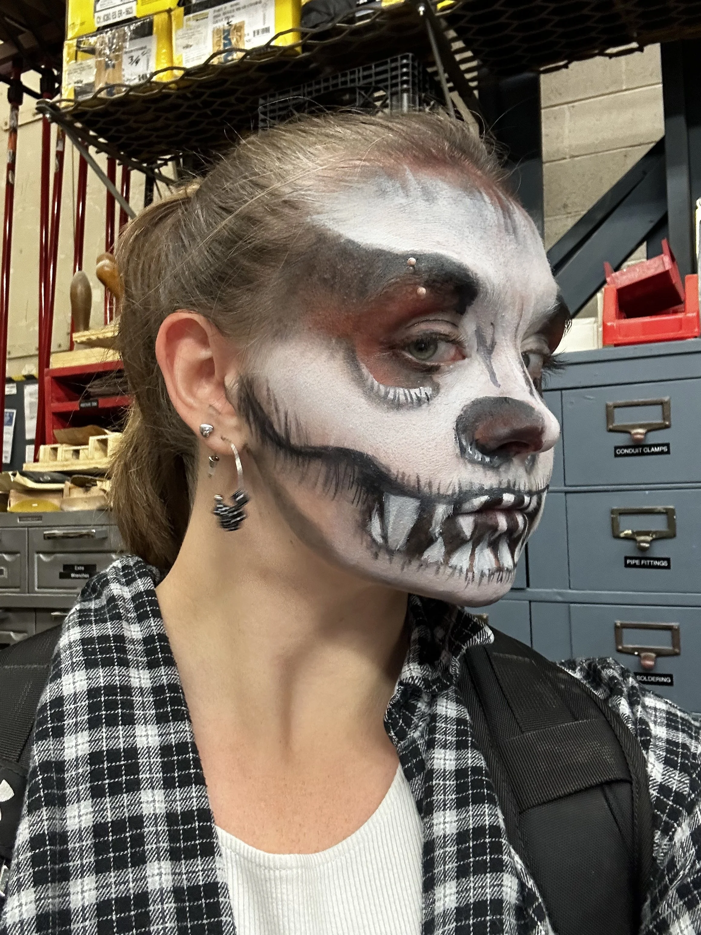 Hellhound Profile View- Makeup by Goldie Snow