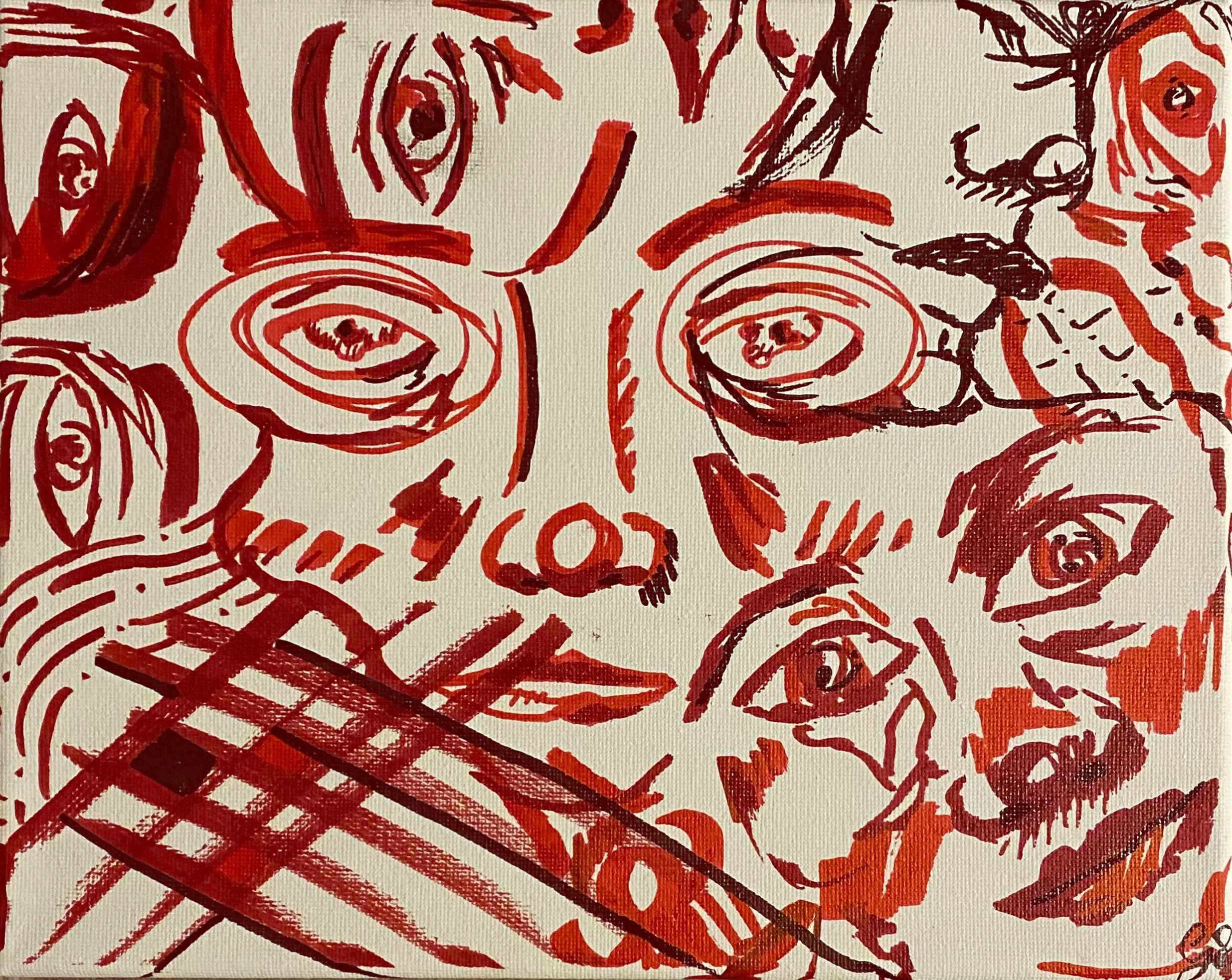 fear the man? - Multimedia Marker and Acrylic on Canvas by Goldie Snow