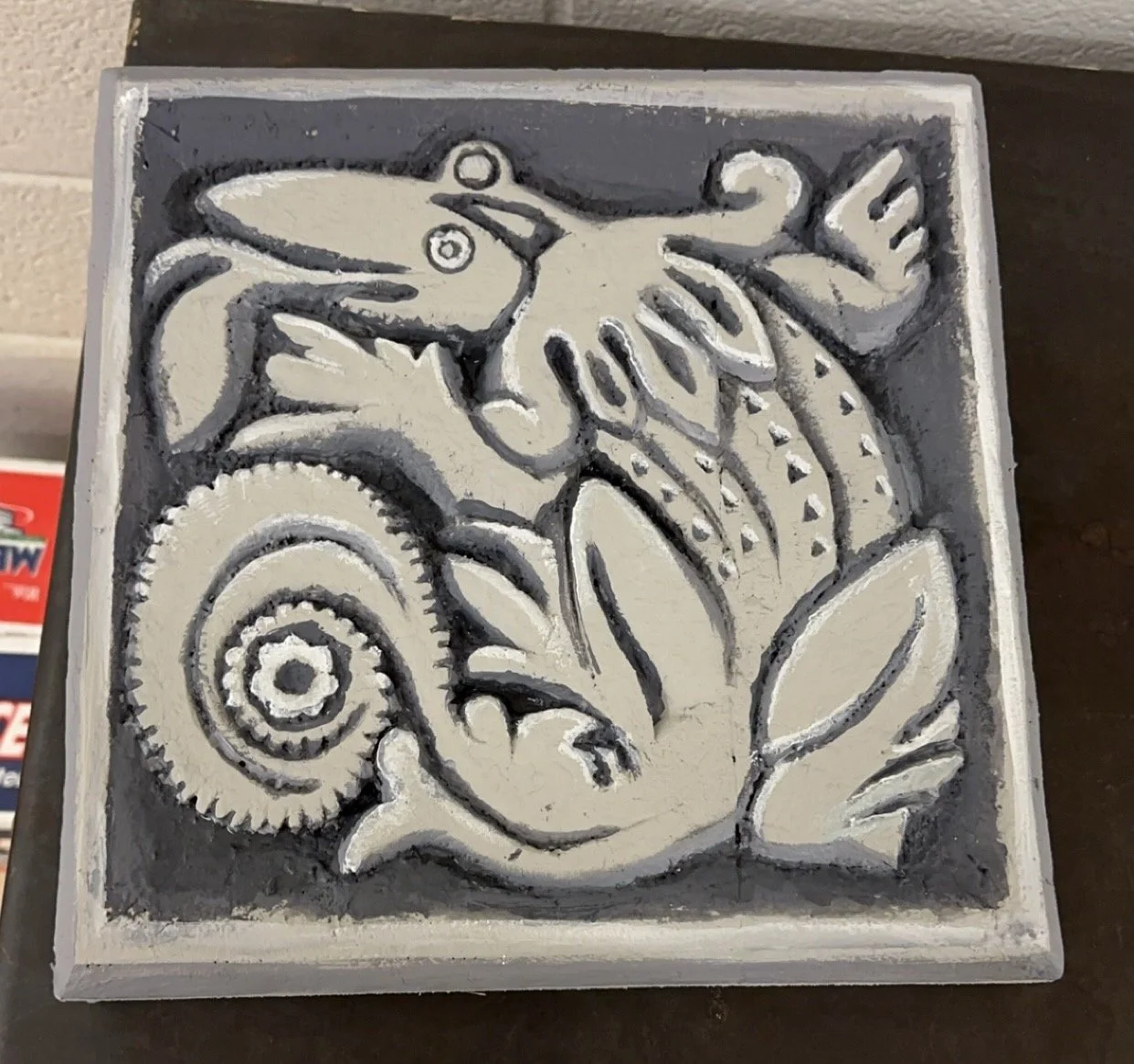 Lizard Foam Carving by Goldie Snow