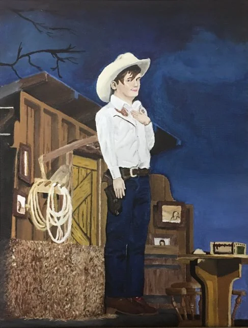 Country boy - Acrylic on canvas by Goldie Snow