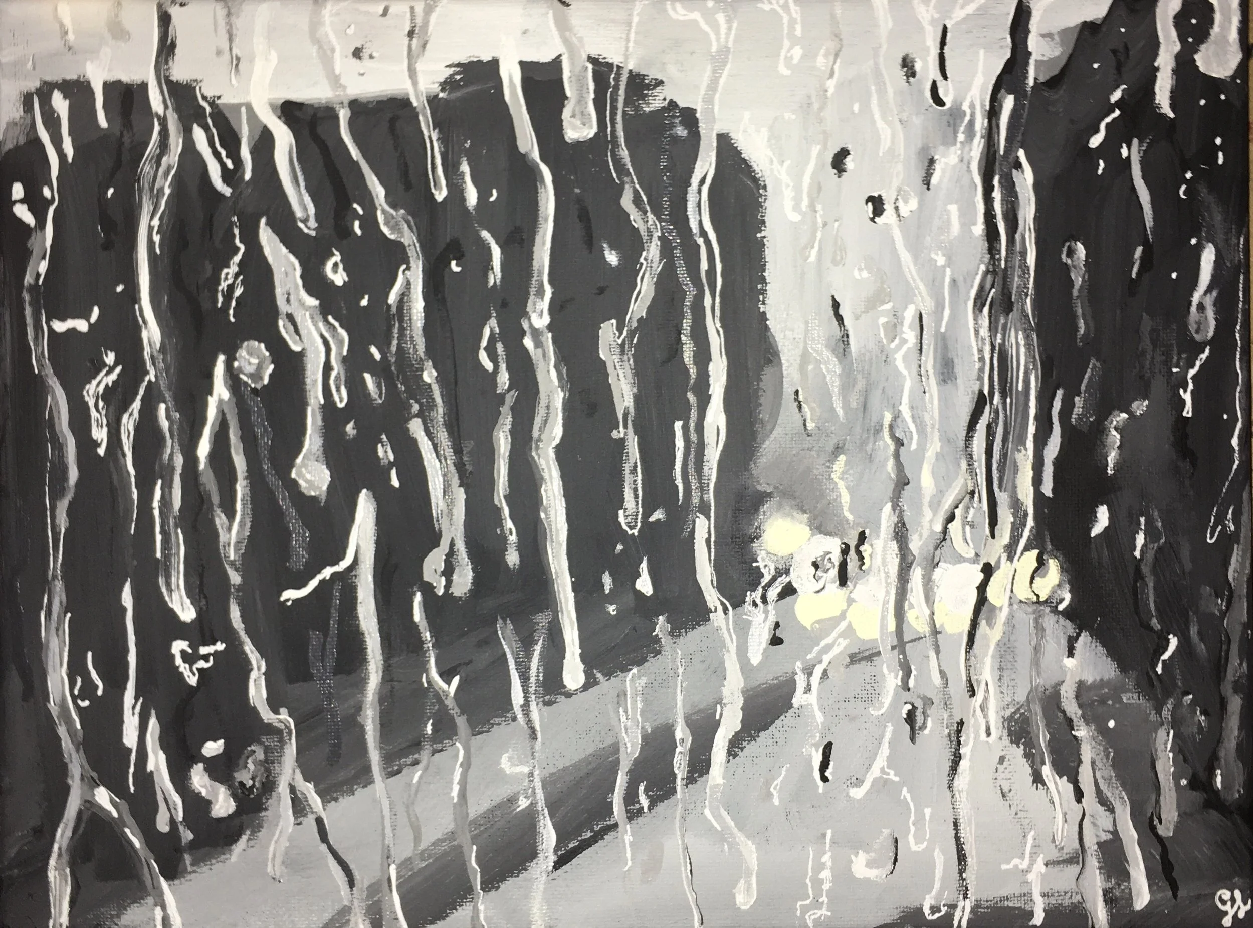 racing down - acrylic on canvas by Goldie Snow
