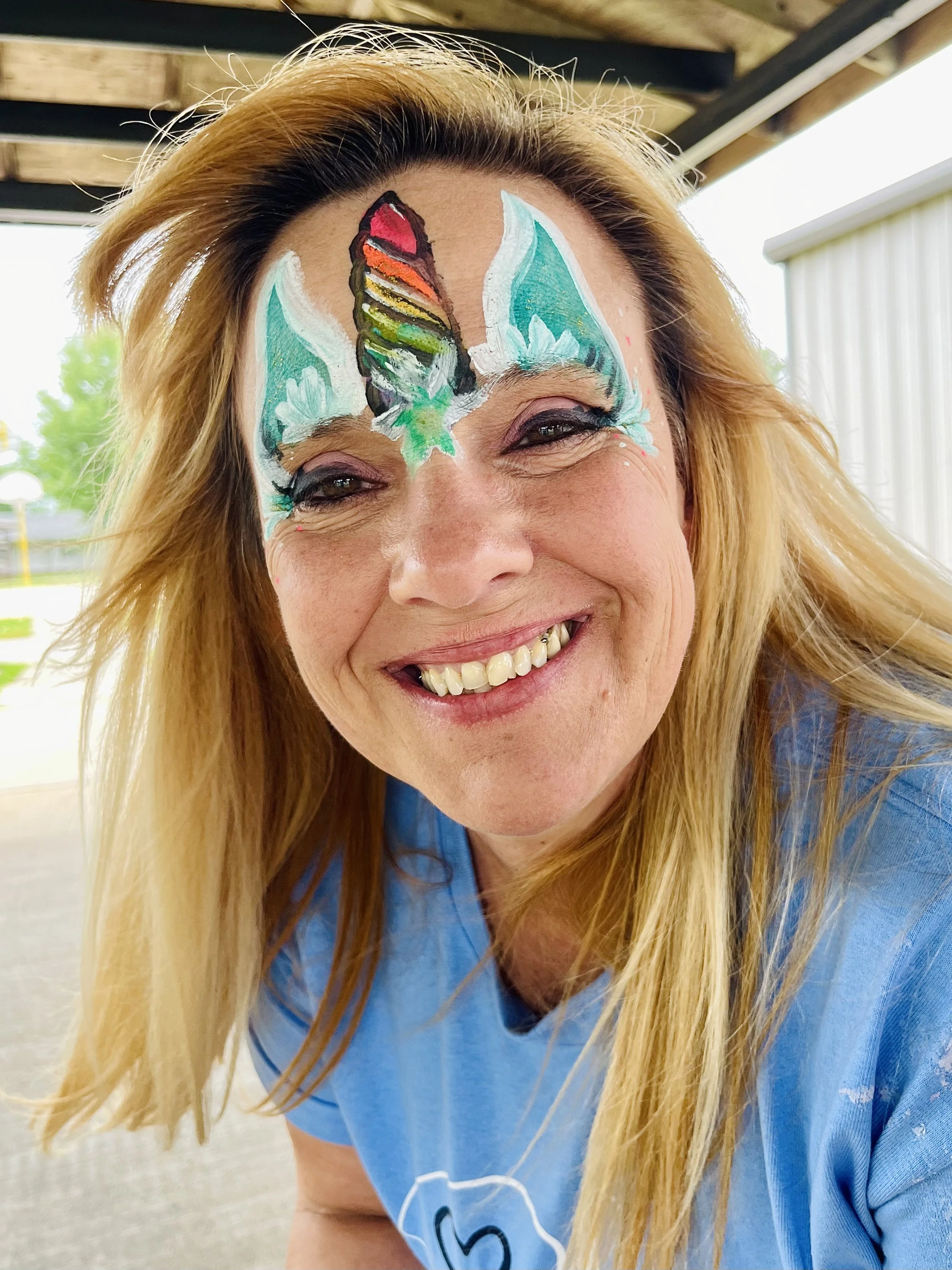 Rainbow Unicorn - Face-painting by Goldie Snow