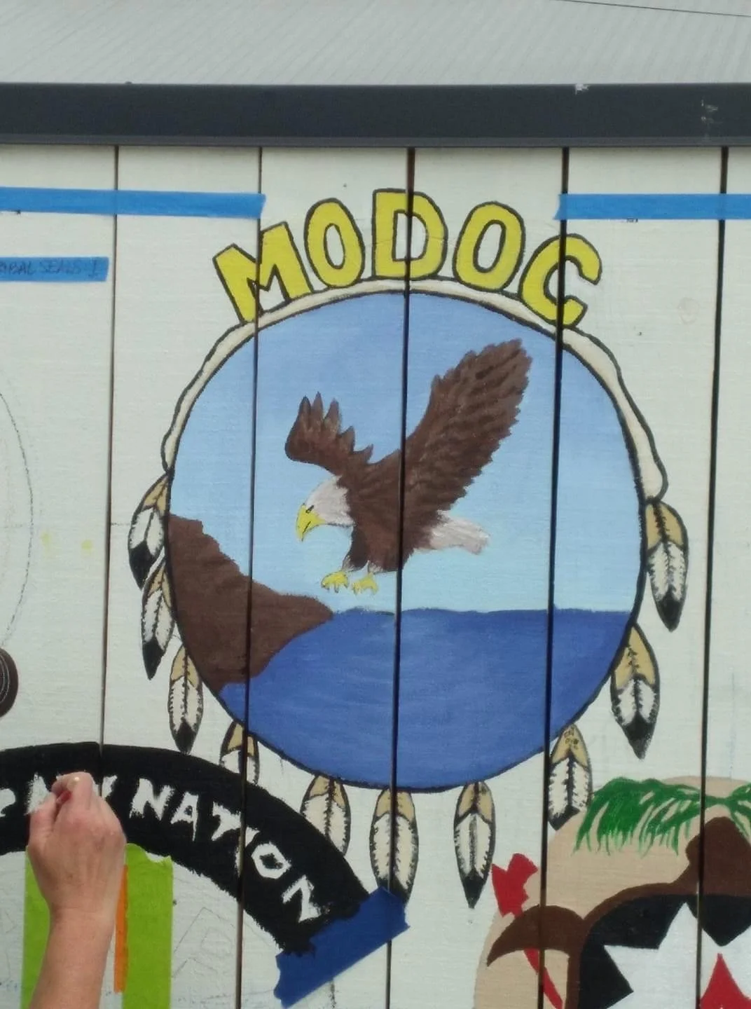 MODOC Eagle Mural in Miami, Oklahoma by Goldie Snow