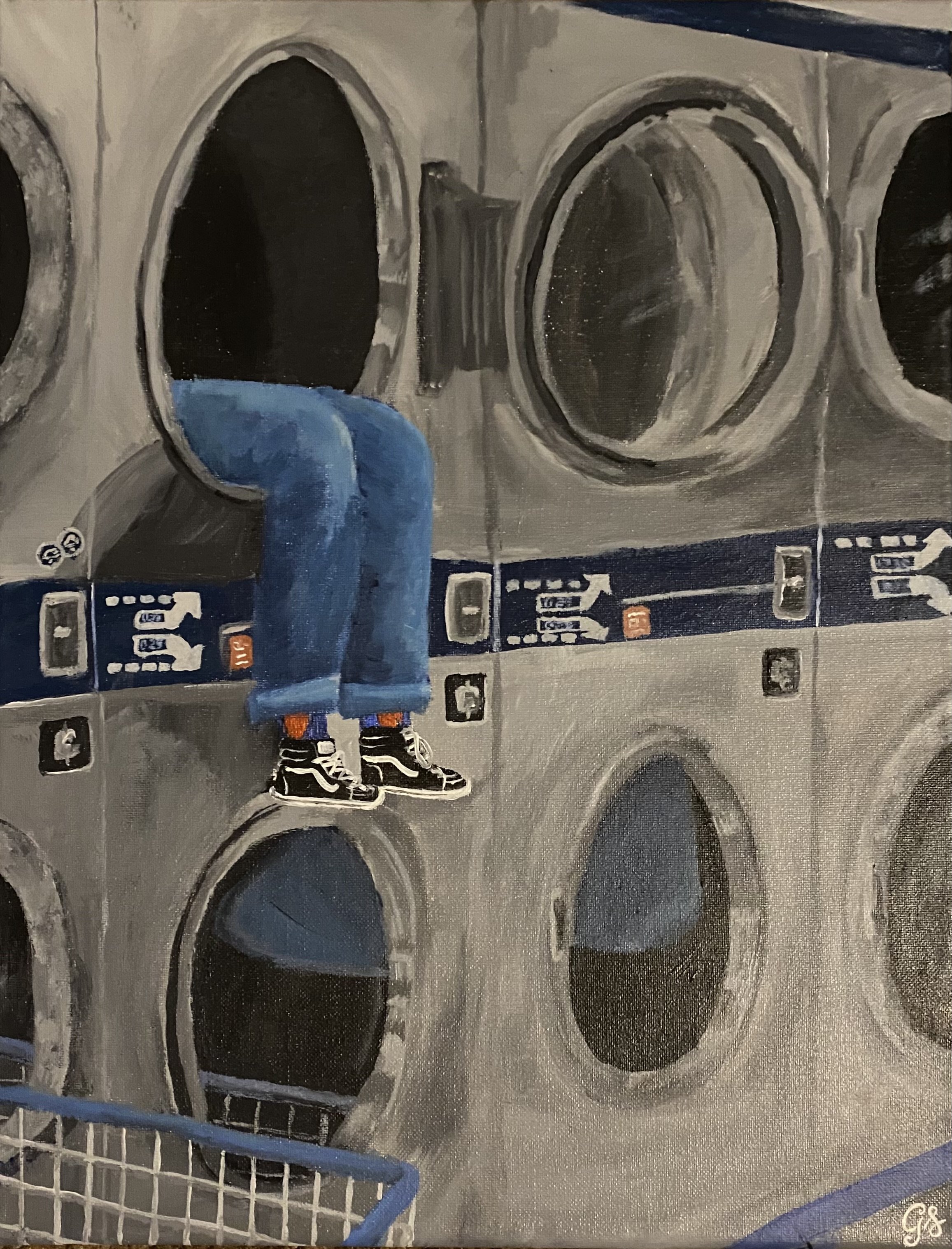 hangin' out - acrylic on canvas by Goldie Snow