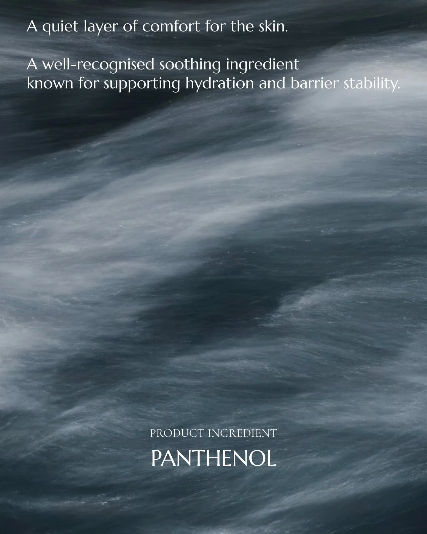 In our Ingredient Series,
we highlight ingredients that support the skin without excess.

Selected to help maintain hydration and comfort,
for skin that remains calm and balanced.