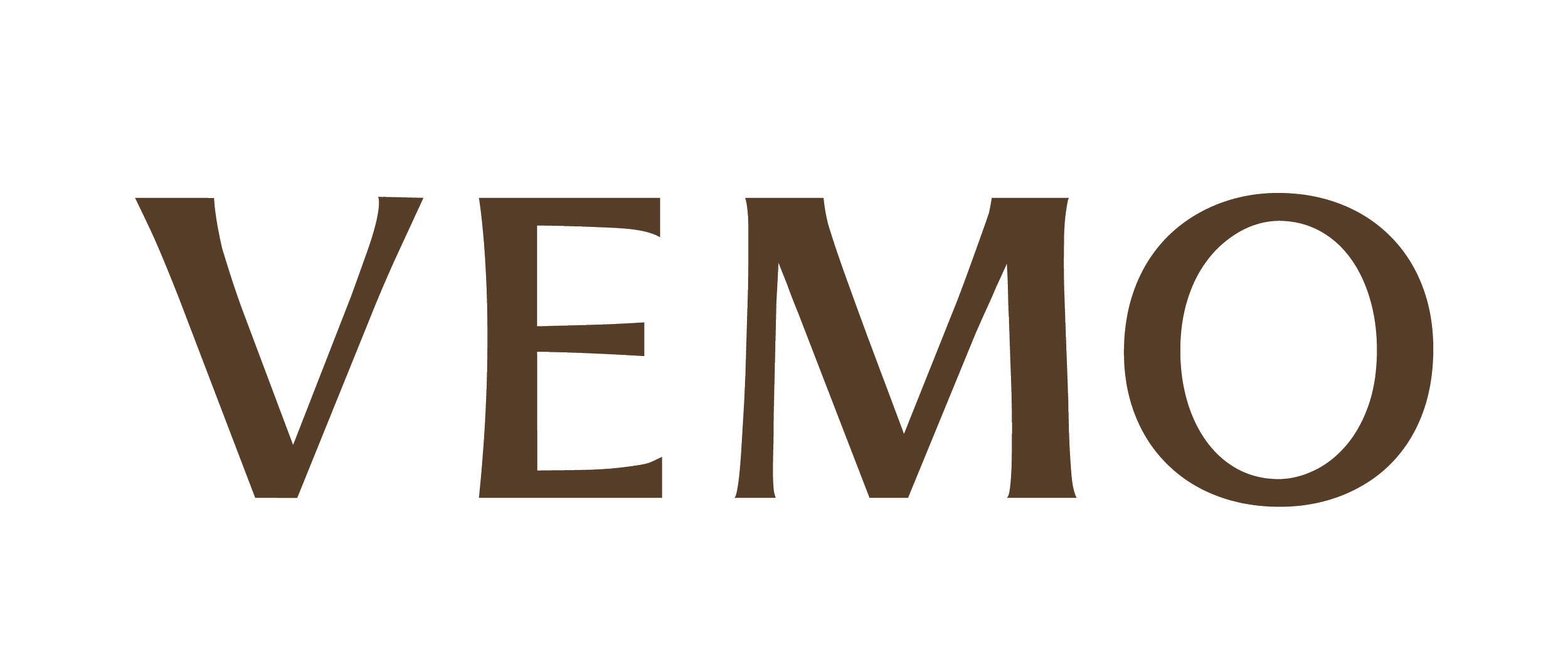 The word VEEV MO written in large brown capital letters.