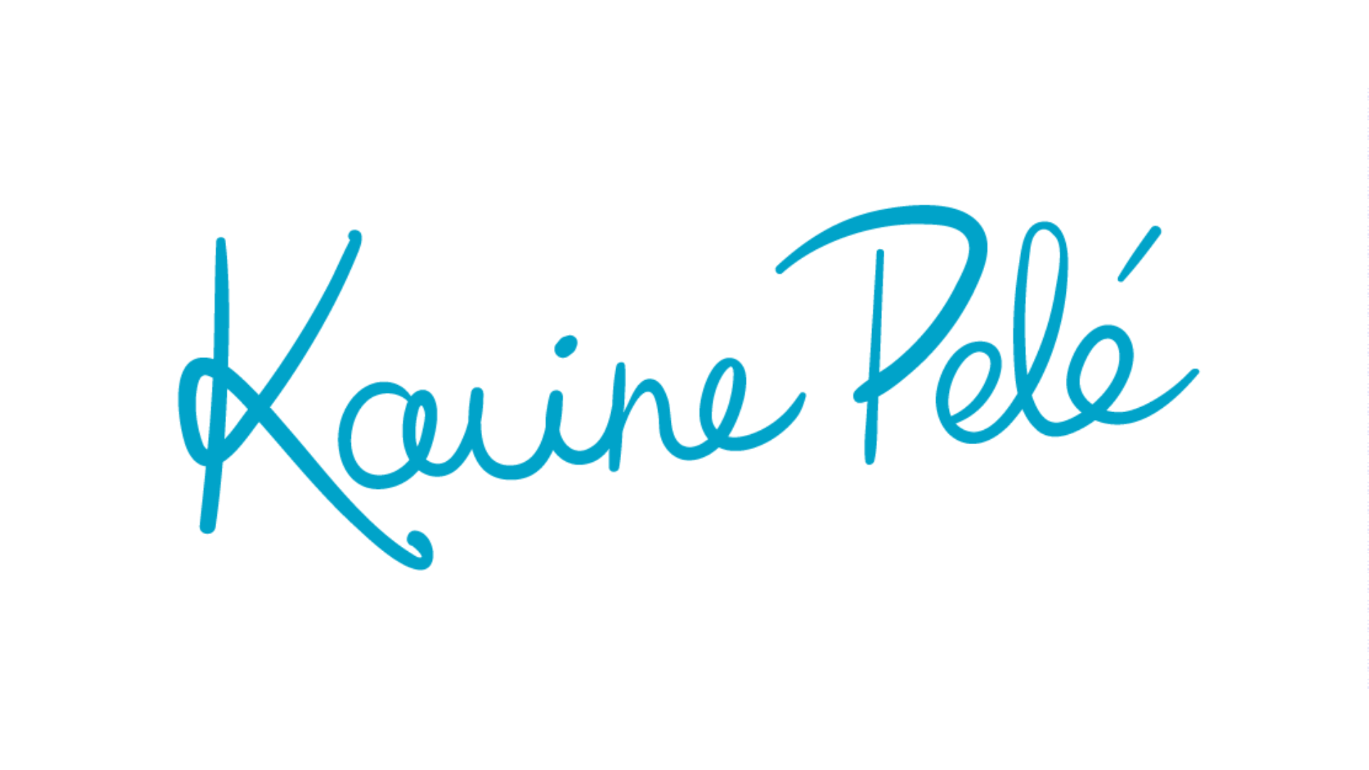 The image features the phrase 'Kaine Poe' written in bright blue cursive neon-style text on a black background.