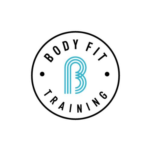 Logo for Body Fit Training with a circular design and stylized letter B in the center.
