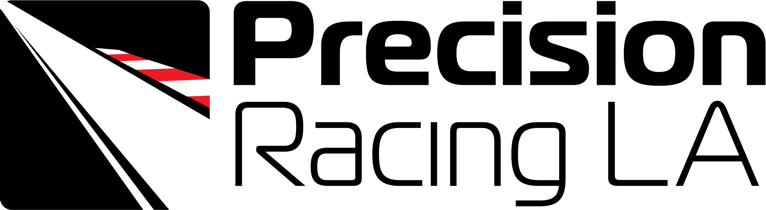 Logo for Precision Racing with a stylized racetrack and the text 'Precision Racing'.