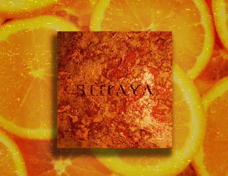 A book cover with a textured, orange-brown background and the word 'SIHAYA' written in black capital letters.