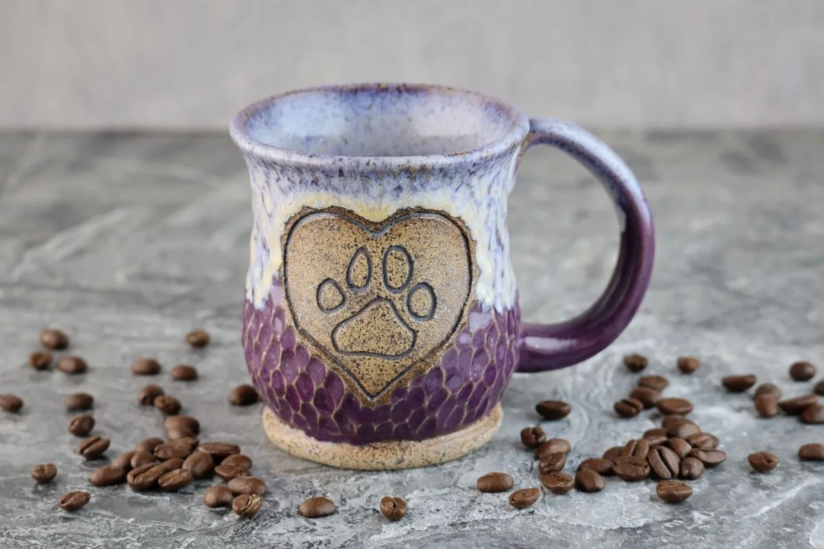 Paw & Heart Mug - Purple
