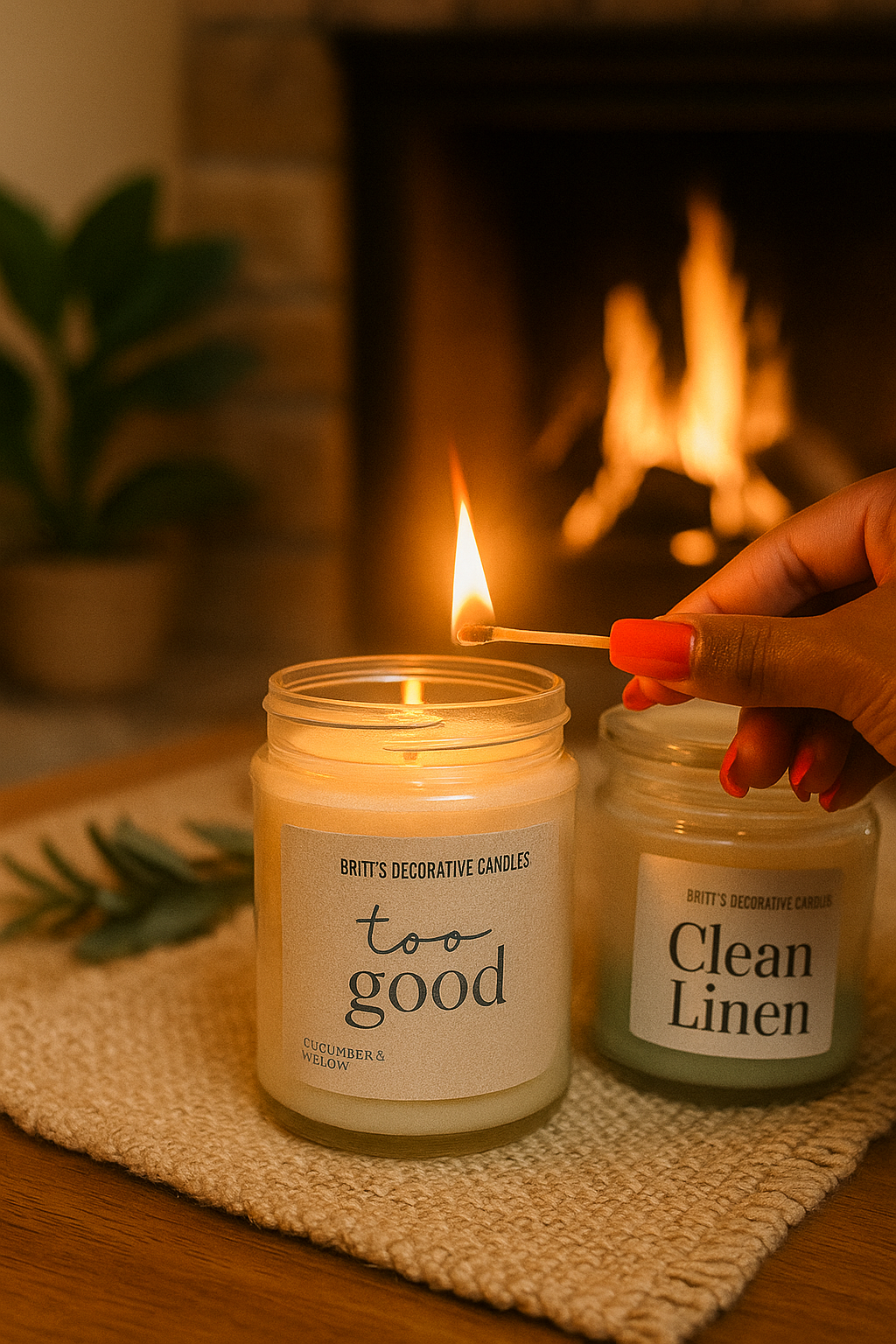 Welcome to Britt's Decorative candles: where comfort meets fragrance            