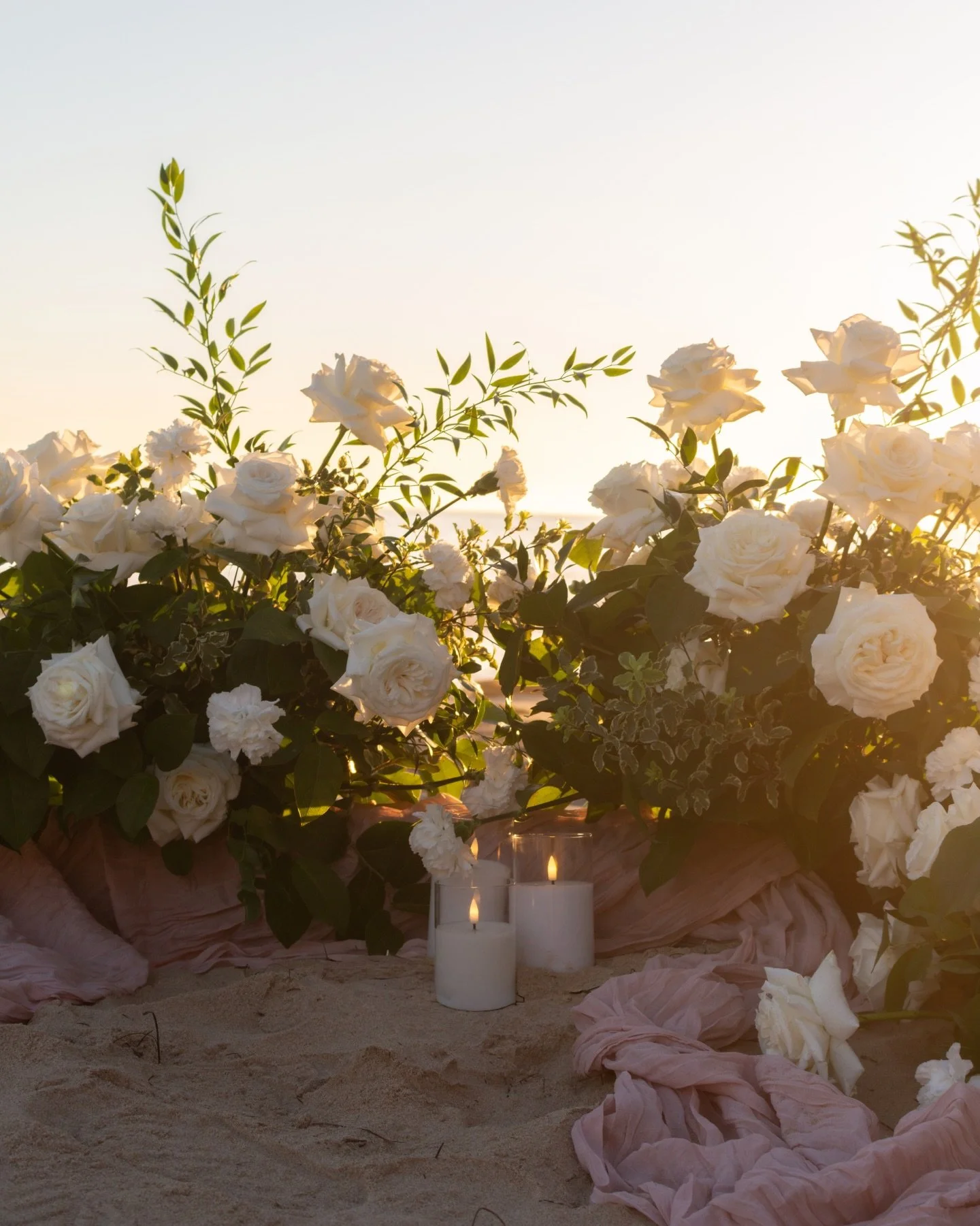 Flowers ✔️ 
Candles ✔️
Sunset ✔️
She said yes ✔️✔️✔️

Florals: @eunoiablooms 
LED Candles: @lumrentalco