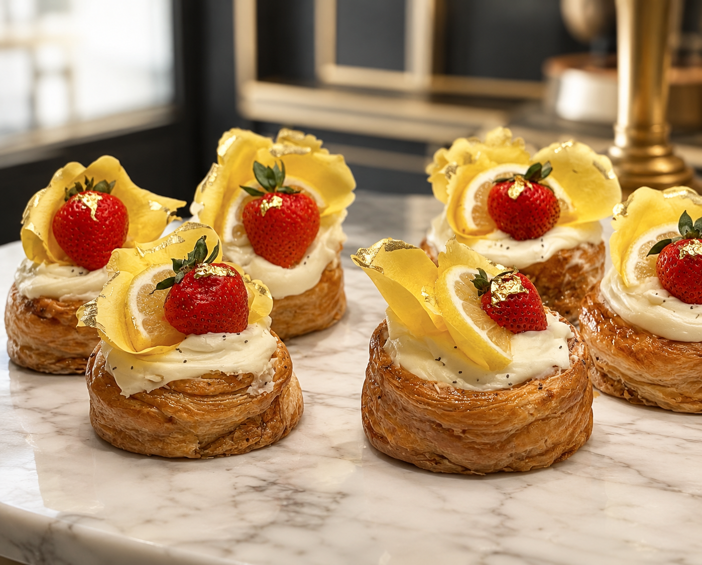 French Strawberry-Lemon Viennoiserie