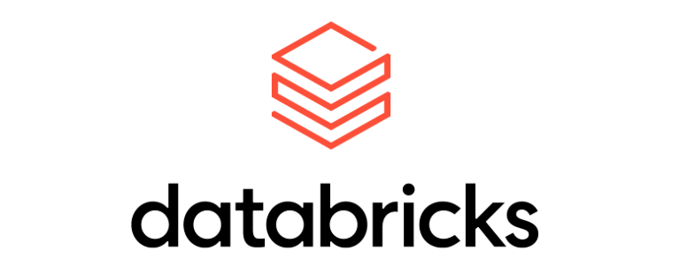 Databricks logo with a red geometric cube icon and the word 'databricks' in black below it.