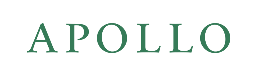 The word 'APOLLO' written in large, green capital letters on a white background.