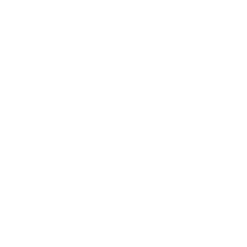 White icon of a boat on water against a black background.
