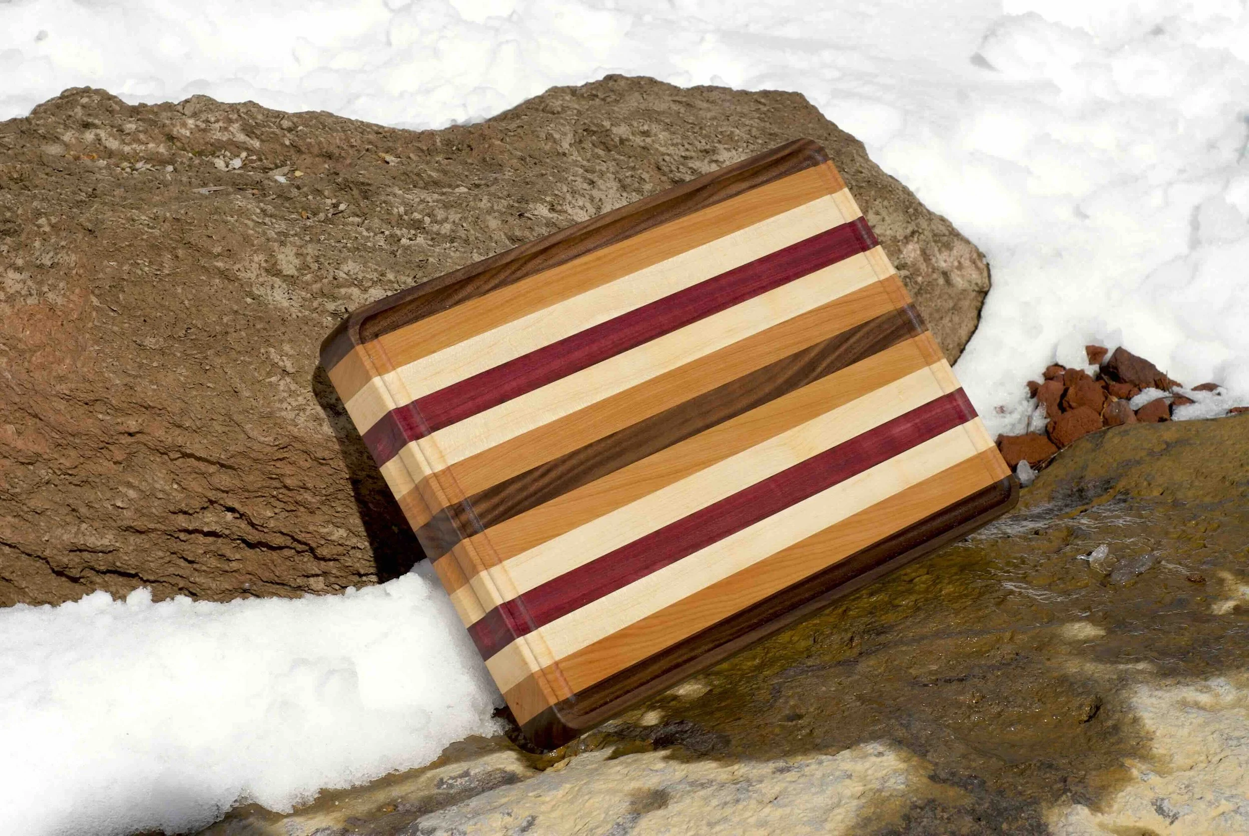 Edge Grain Four Wood Cutting Board (Copy)