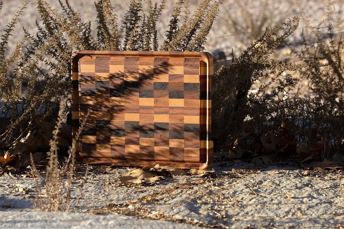 End Grain Cutting Board | Deep Handles