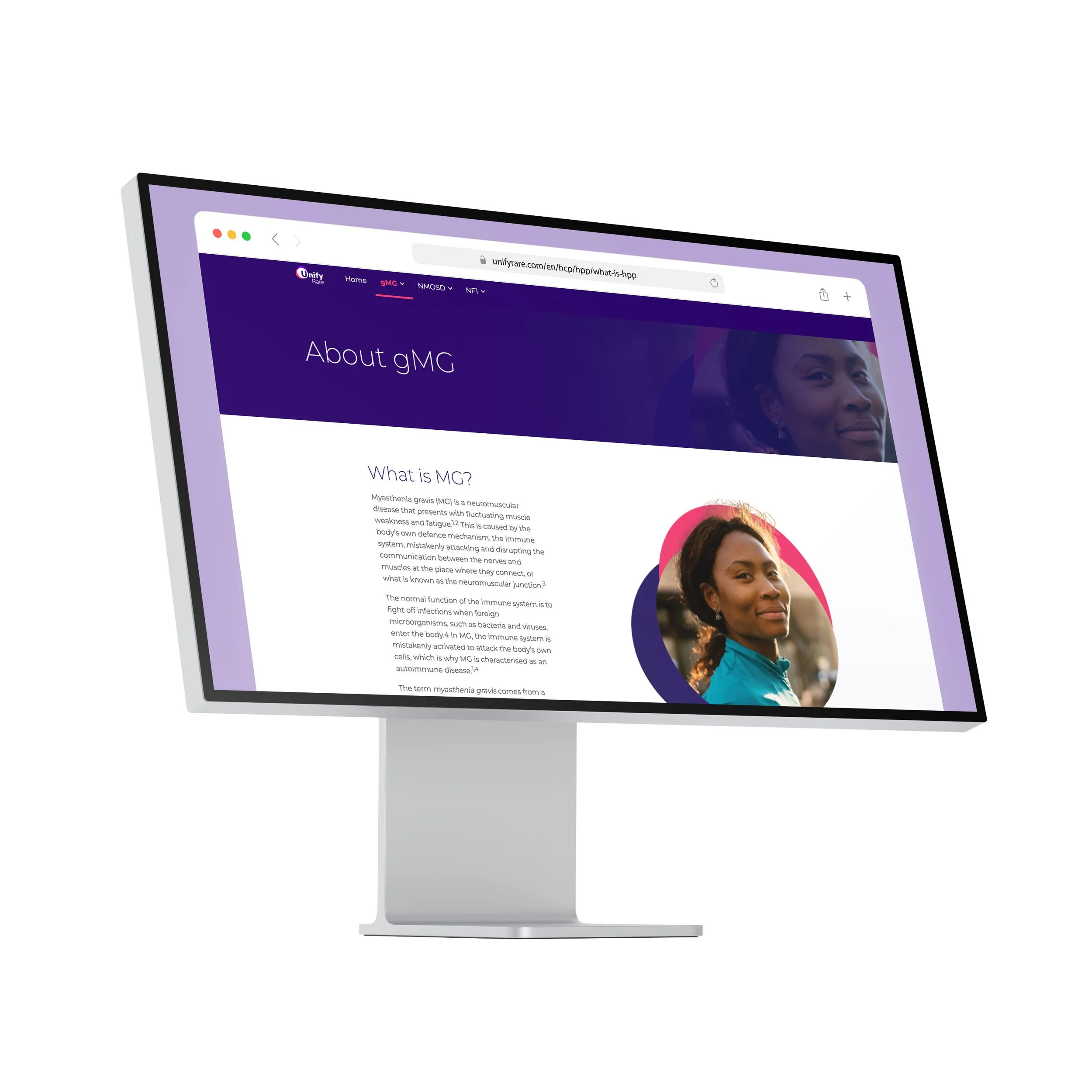  Example of unbranded (patient facing) site 