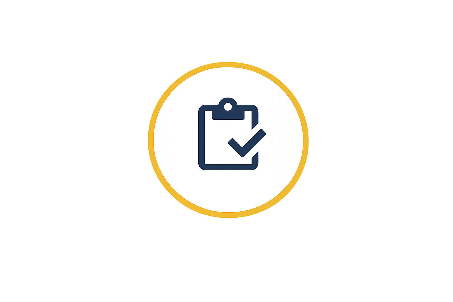 Icon of a clipboard with a checkmark.