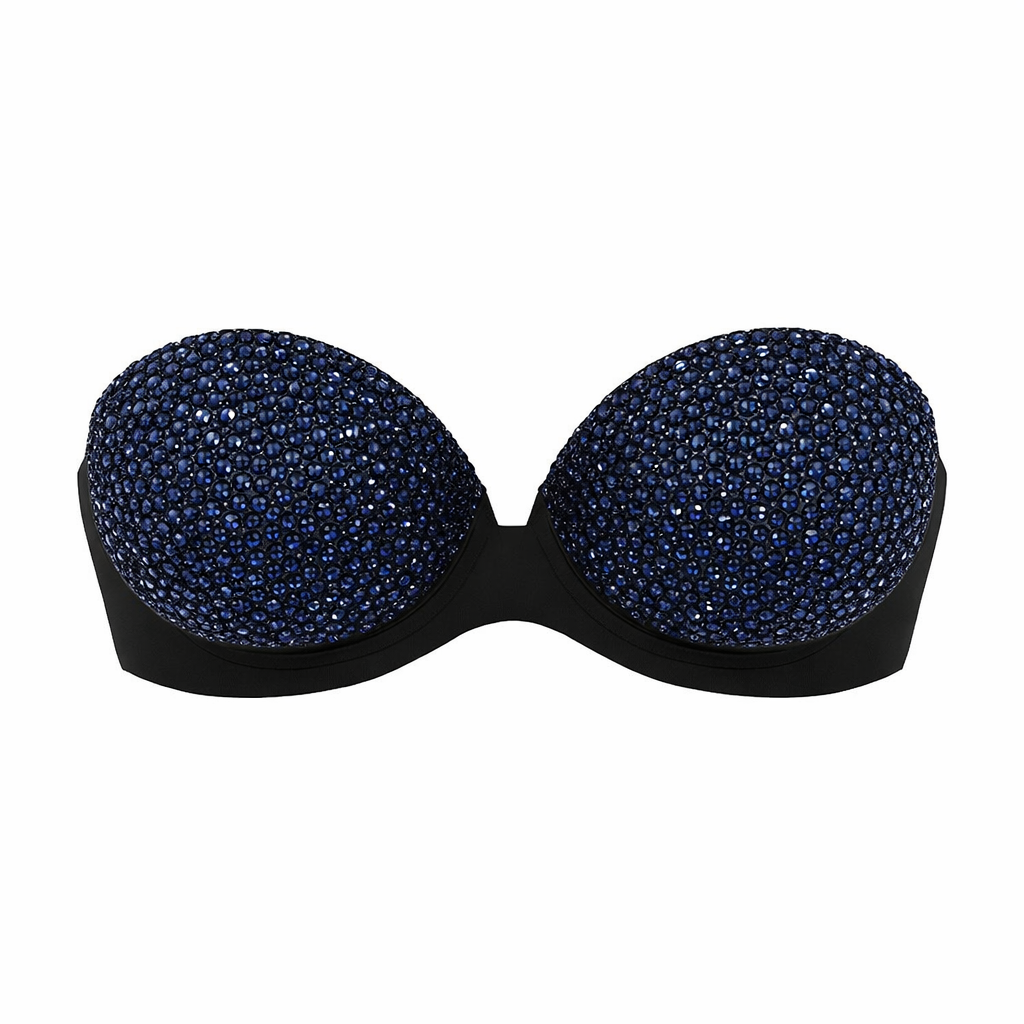 Montana Navy Blue Crystal Bra Top