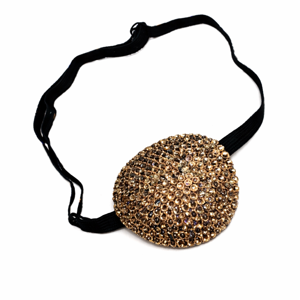 Light Topaz Gold Colorado Crystal Diamond Padded Eye Patch