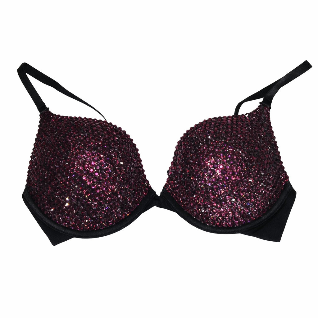 Amethyst Purple Crystals Bra Top