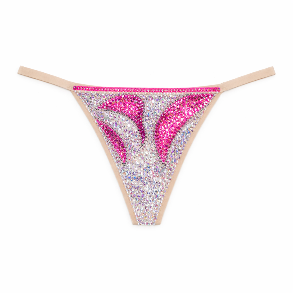 Rose Pink & Crystal AB Swirl Pantie