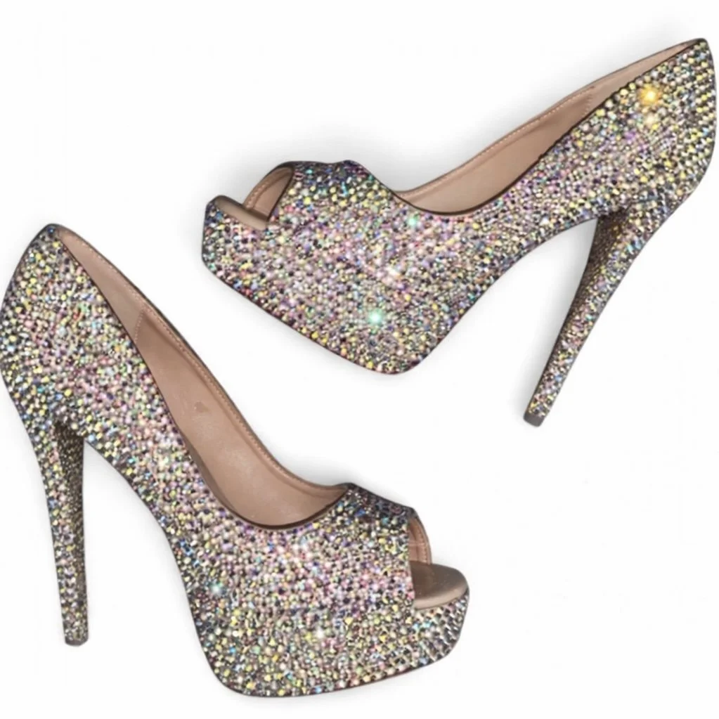 Crystal AB Iridescent Heels