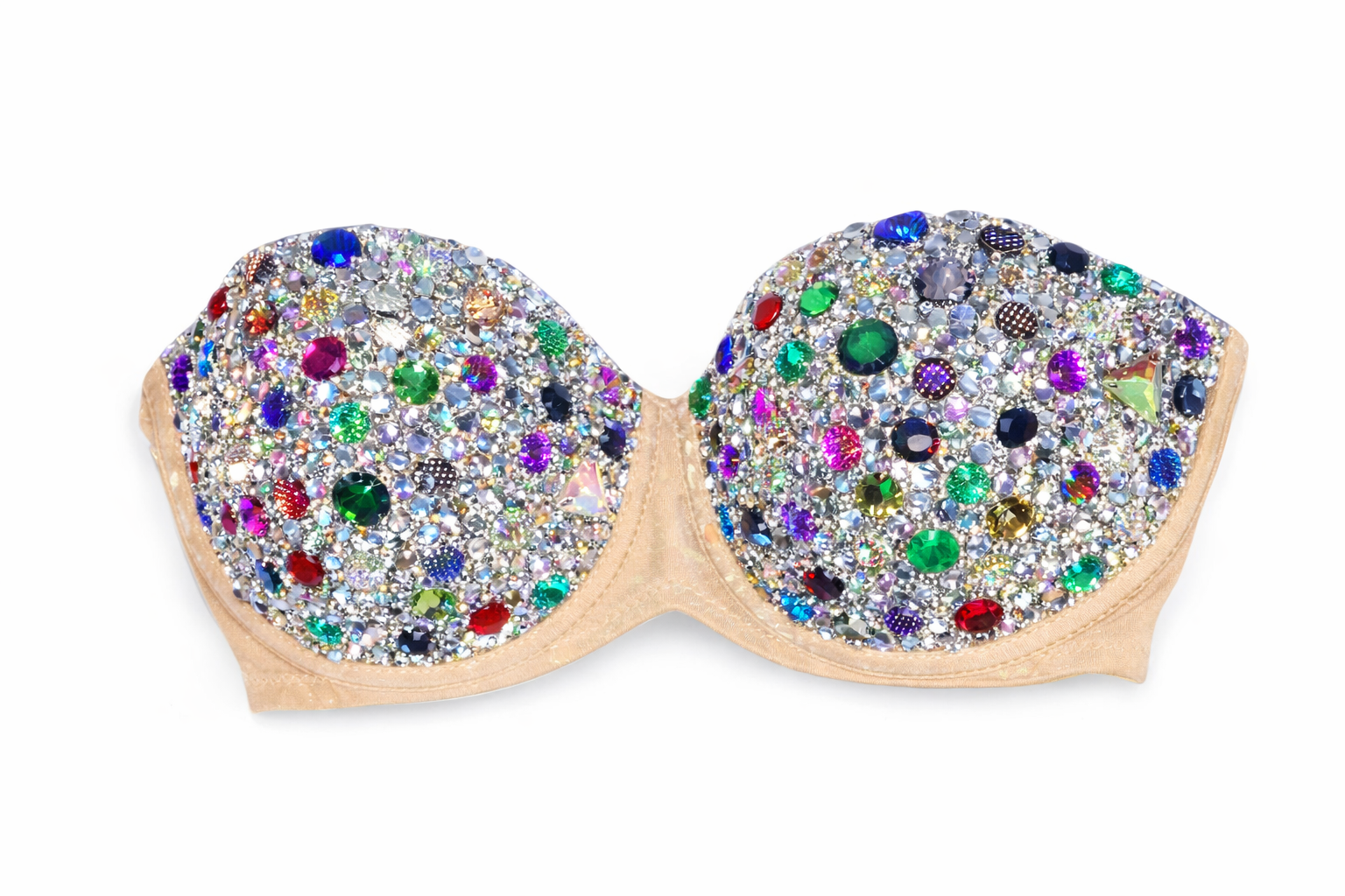 Multi Colour GemStone Rhinestone Bra Top