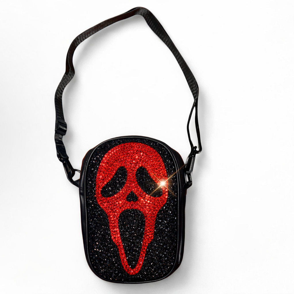 Ghost Face Scream Siam Red Extra Luxe Crystal Crossbody Bag