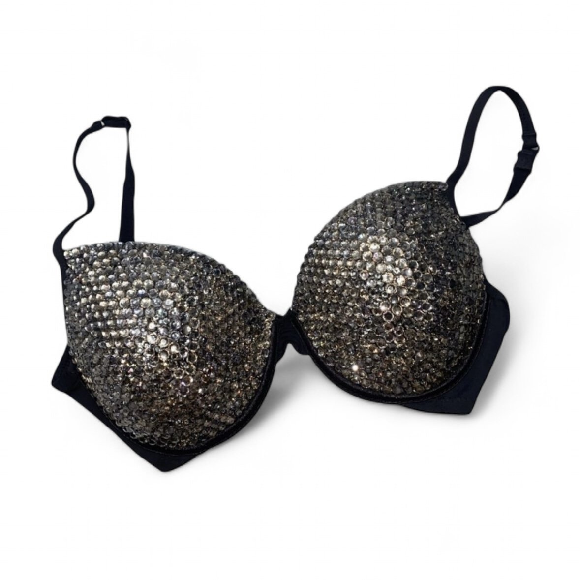 Black Diamonds Crystal Bra Top